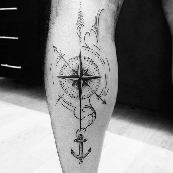 anchor-and-compass-tattoo-for-men