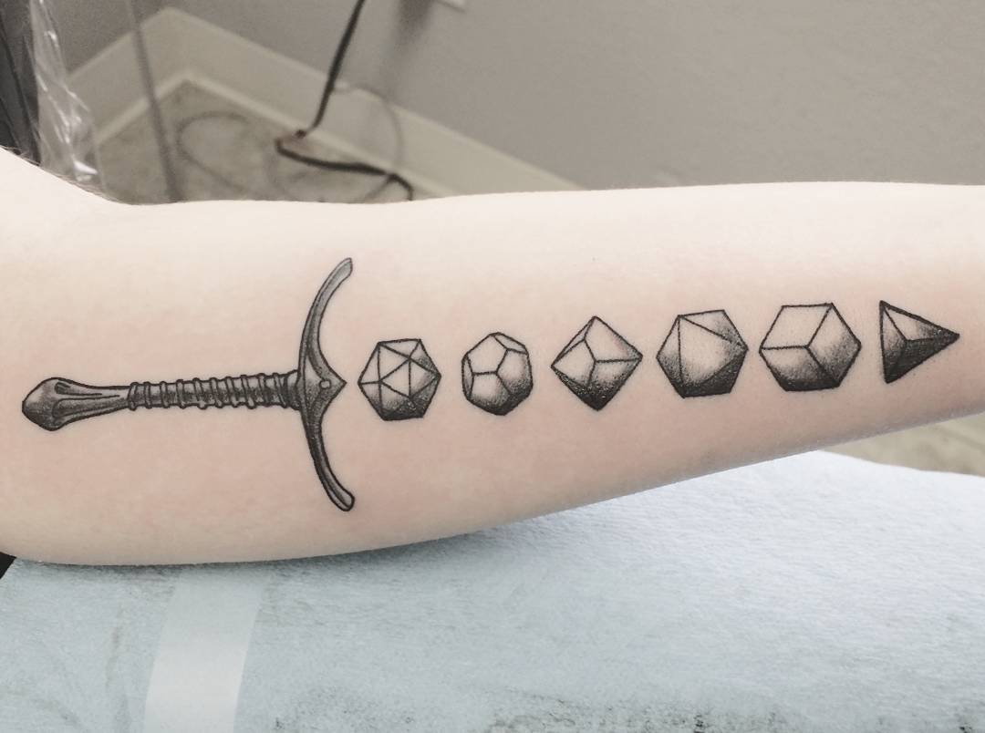 best-roleplaying-dice-design-tattoo-for-men