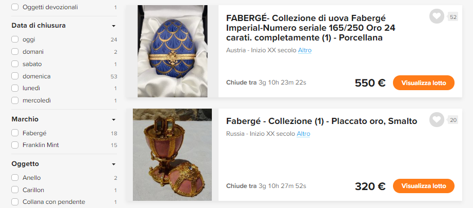 catawiki asta faberge