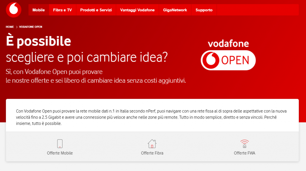 vodafone open