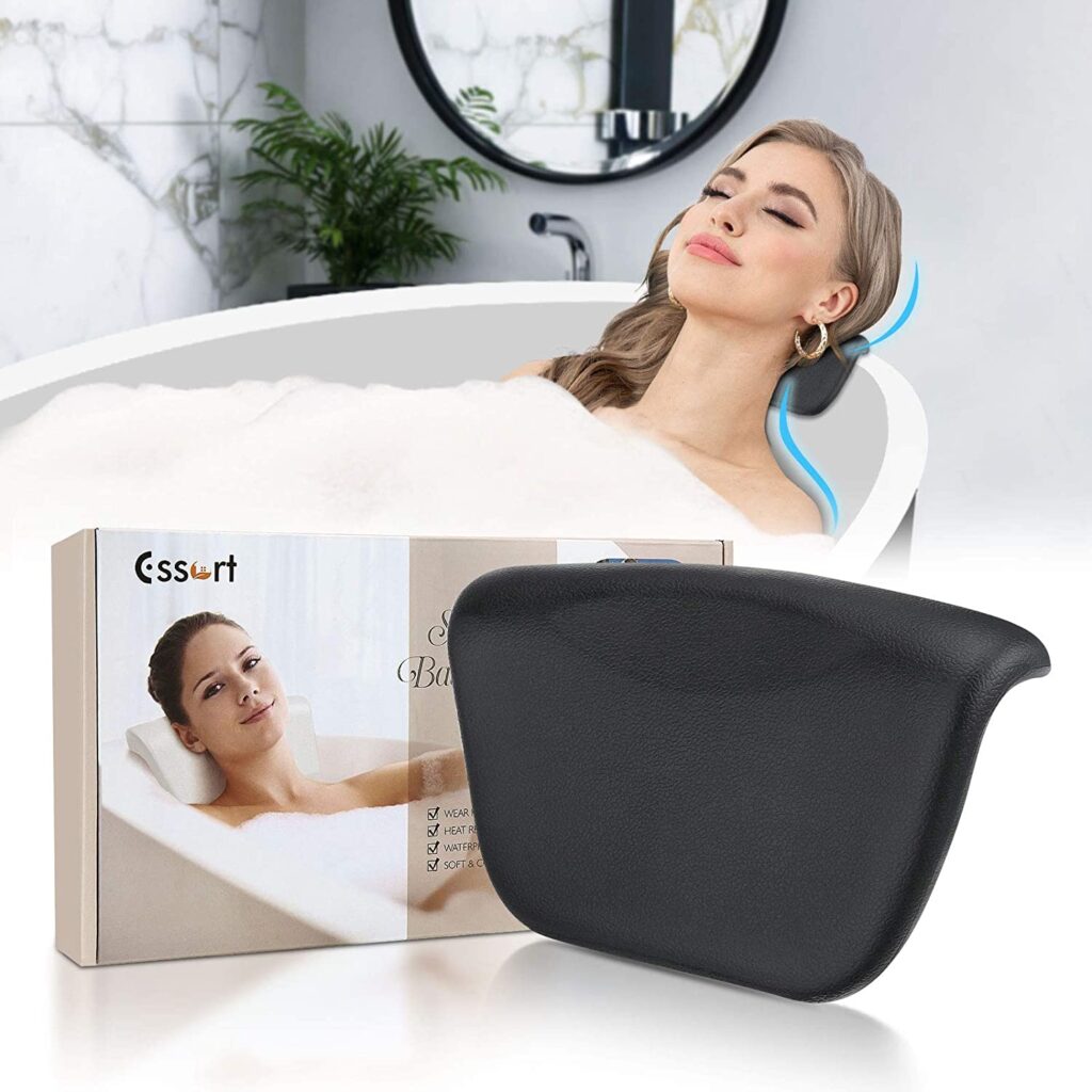 bagno rilassante con il cuscino ergonomico per vasca
